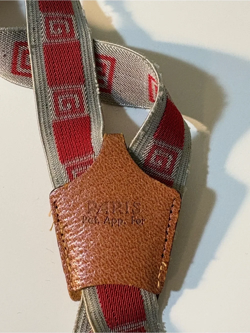 Vintage elastic and leather suspenders